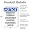 Signmission Door To Remain Unlocked During, 7 in W x Rectangle, Aluminum OS-2PACK-NS-A-710-V-11530 - alternate 2